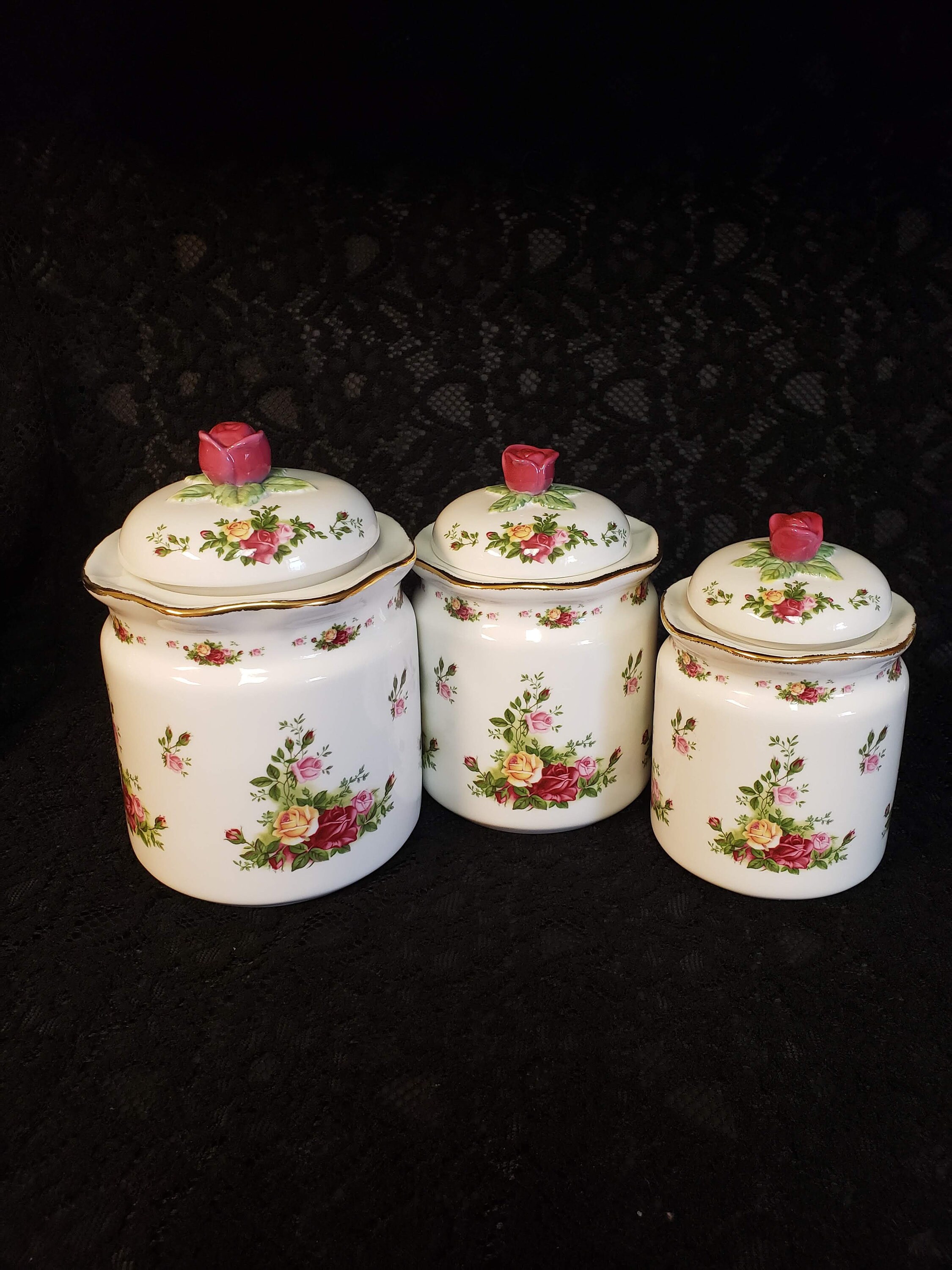 Kitchen Storage Kitchen & Dining Canister Sets Vintage Aluminium Pink Kitchen Canisters With A