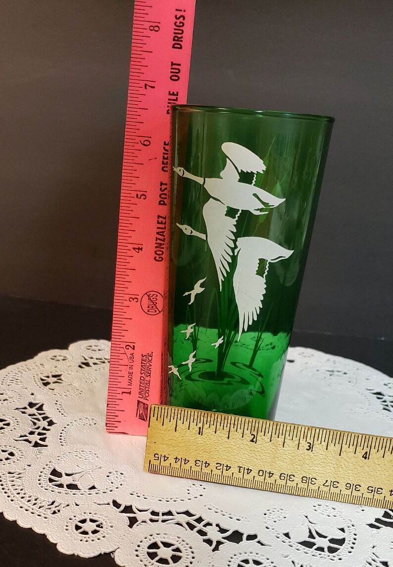 RARE Emerald Green Anchor Hocking 1950s Tom Collins Glasses Etsy