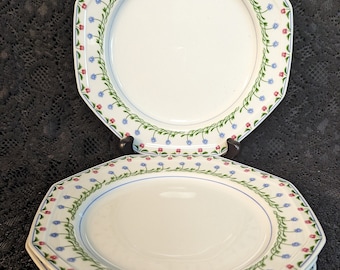 Mikasa 'Younger Than Springtime" Bali Hai pattern, Octagonal Shape, 8.25" Salad Plates, Floral, GREAT Condition, 8 USD each,  4 Available,