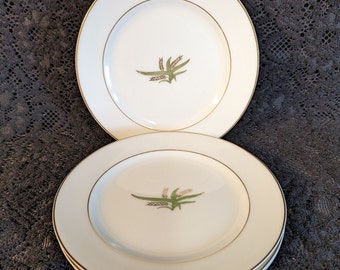 1950s FUKAGAWA Arita, "Golden Wheat" pattern, Set of 4 Bread & Butter Plates, Elegant, 1950s, MCM, Mid-Mod, 3 sets of 4 Available, PERFECT!