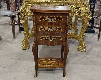 Louis XV Style Commode French Nightstand Furniture Vintage commode Small comode Gotic Style