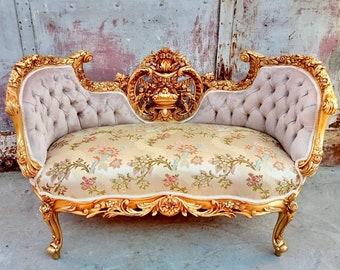 French Bench French Small Settee Vintage Bench Vintage Furniture Antique Baroque Furniture Rococo Interior Design Vintage Chair