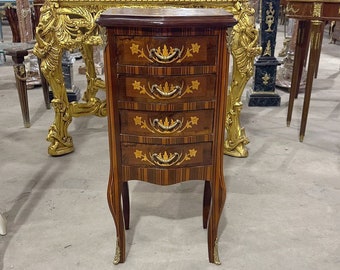 Louis XV Style Commode French Nightstand Furniture Vintage commode Small comode Gotic Style