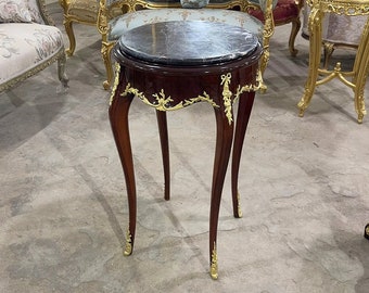 French Side Table Marble *A pair* Antique table Gothic furniture Antique furniture French antiques Gold 24k furniture