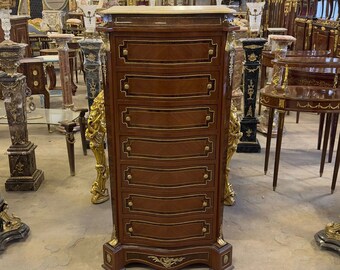 Napoleon III style commode Boullé style chiffonier Commode Chiffonier 24k Gold