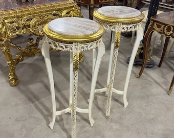 French Furniture *A Pair* Table Marble table Gothic Antique table Gothic furniture Antique furniture French antiques Gold 24k furniture
