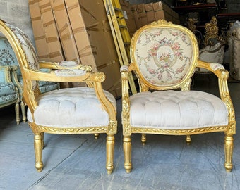 Tufted Chair White French Rococo Style *2 available* Vintage Velvet Chair Baroque Furniture Rococo Interior Design