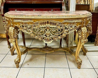 French Console French Table Marble Baroque Furniture Rococo Table French Furniture Baroque Console Marble Table Interior Design