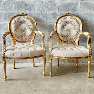 French Chair Vintage Chair *2 Available* Vintage Furniture Damask Vintage Chair Baroque Furniture Rococo Interior Design