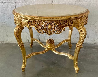 French Table Center French Table Beige Marble Baroque Furniture Rococo Table French Furniture Baroque Console Marble Table Vintage Table