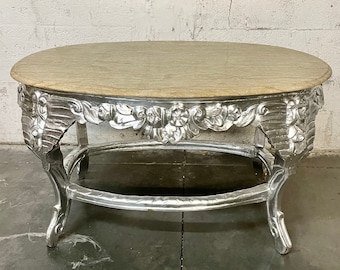 French Table French Coffee Table Baroque Furniture Rococo Table French Furniture Vintage Marble Top Interior Design