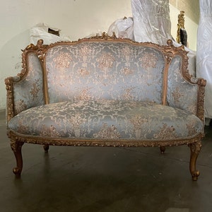 French Settee French Sofa Bench Vintage Furniture Antique Baroque Furniture Rococo Interior Design Vintage