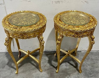 French Table *a pair* French Side Table Baroque Furniture Rococo Table French Furniture Vintage Marble Top Interior Design