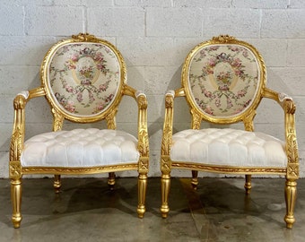 French Chair Vintage Chair *2 Available* Vintage Furniture Damask Vintage Chair Baroque Furniture Rococo Interior Design