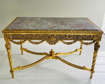 French Table 55"W x 26"D French Table Baroque Furniture Rococo Table French Furniture Vintage Furniture Vintage Table