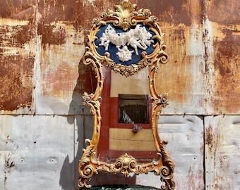 Baroque Style Mirror *1 Available* Antique Mirror Rococo Gold Leaf French Mirror Floor Mirror Interior Design