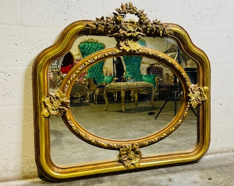 French Mirror *1 Available* Square Baroque Mirror Rococo Antique Mirror Gold Leaf Furniture Interior Design Furniture Vintage Mirror