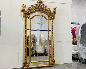 French Mirror In Stock 8’ Feet *1 In Stock* Baroque Mirror Rococo Mirror Antique Mirror Vintage Mirror Gold Antique Furniture Interior