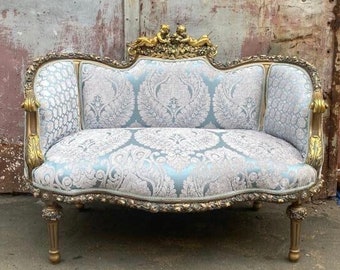 French Settee French Sofa Bench Vintage Furniture Antique Baroque Furniture Rococo Interior Design Vintage