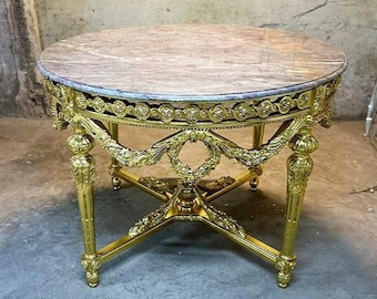 Furniture Table Gothic Antique table Gothic furniture Antique furniture French antiques Gold 24k furniture