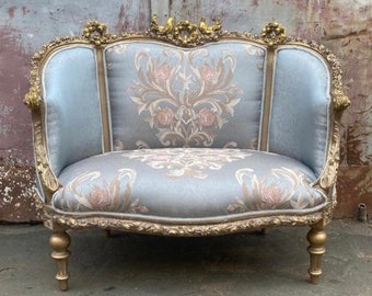 French Settee French Sofa Bench Vintage Furniture Antique Baroque Furniture Rococo Interior Design Vintage