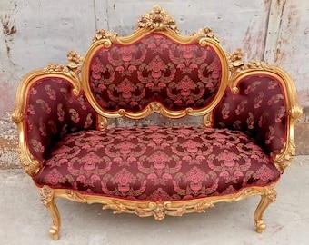 French Bench French Small Settee Vintage Bench Vintage Furniture Antique Baroque Furniture Rococo Interior Design Vintage Chair