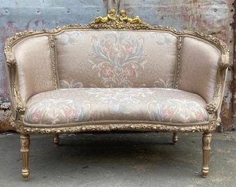 French Settee French Sofa Bench Vintage Furniture Antique Baroque Furniture Rococo Interior Design Vintage