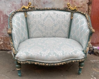 French Settee French Sofa Bench Vintage Furniture Antique Baroque Furniture Rococo Interior Design Vintage