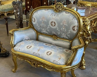 Vintage Furniture Big Chair Vintage 24k Gold Chair Bench Gold Chair Vintage Furniture Antique Baroque Furniture Rococo Interior Design