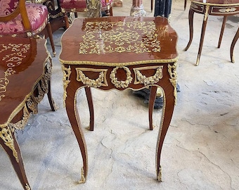 French Louis XV 24k Gold Table *2 available* Antique table Gothic furniture Antique furniture French antiques Gold 24k furniture