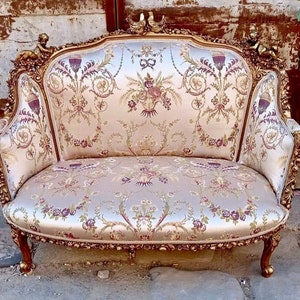 French Settee French Sofa Vintage Furniture Vintage Settee Antique Baroque Furniture Rococo Interior Design Vintage