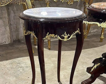 French Side Table Marble *A pair* Antique table Gothic furniture Antique furniture French antiques Gold 24k furniture