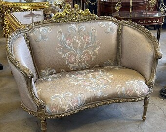 French Furniture Settee French Sofa Vintage Furniture Vintage Settee Antique Baroque Furniture Rococo Interior Design 24k Gold