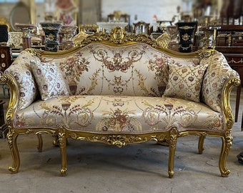 French Furniture Sofa Vintage 24k Gold Vintage Furniture Vintage Sofa Antique Baroque Furniture Rococo Interior Design