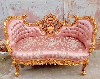 French Bench French Small Settee Vintage Bench Vintage Furniture Antique Baroque Furniture Rococo Interior Design Vintage Chair