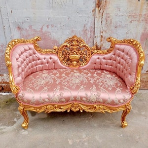 French Bench French Small Settee Vintage Bench Vintage Furniture Antique Baroque Furniture Rococo Interior Design Vintage Chair