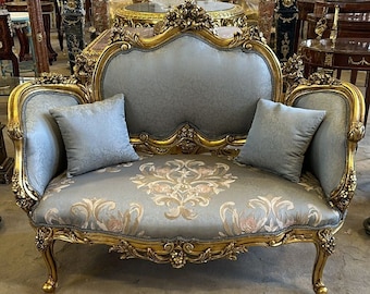 French Furniture Tufted Settee Sofa Vintage Furniture Antique Baroque Furniture Rococo Interior Design Vintage