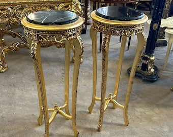 French Furniture Table *A pair* Marble table Gothic Antique table Gothic furniture Antique furniture French antiques Gold 24k furniture