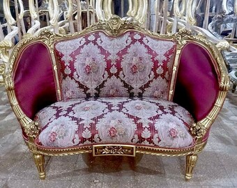 French Settee French Sofa Vintage Furniture Vintage Settee Antique Baroque Furniture Rococo Interior Design Vintage Chair