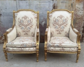 Furniture Vintage Big Chair Vintage 24k Gold Chair Bench Gold Chair Vintage Furniture Antique Baroque Furniture Interior Design