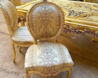 French Gold Chair Vintage Gold chair New furniture Vintage 24k Gold Chair Gold Chair Vintage Furniture Antique Baroque Rococo