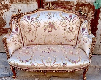 French Settee French Sofa Vintage Furniture Vintage Settee Antique Baroque Furniture Rococo Interior Design Vintage
