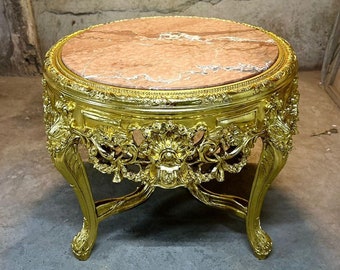 Furniture Table Gothic Antique Pink table Gothic furniture Antique furniture French antiques Gold 24k furniture