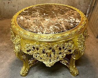 Furniture Table Gothic Antique table Gothic furniture Antique furniture French antiques Gold 24k furniture