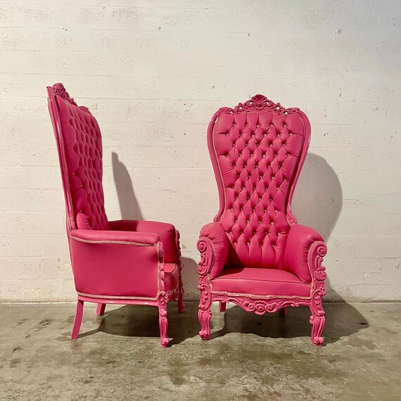 Pink leather chair new arrivals