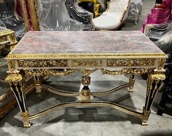 French Table 60"W x 34.5"H French Table Baroque Furniture Rococo Table French Furniture Vintage Furniture Vintage Table