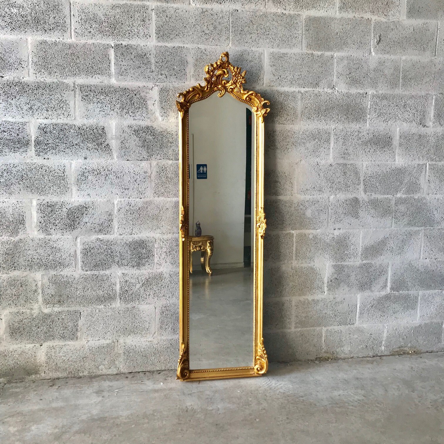 Baroque Mirror Antique Mirror Rococo Gold Leaf French Mirror Floor