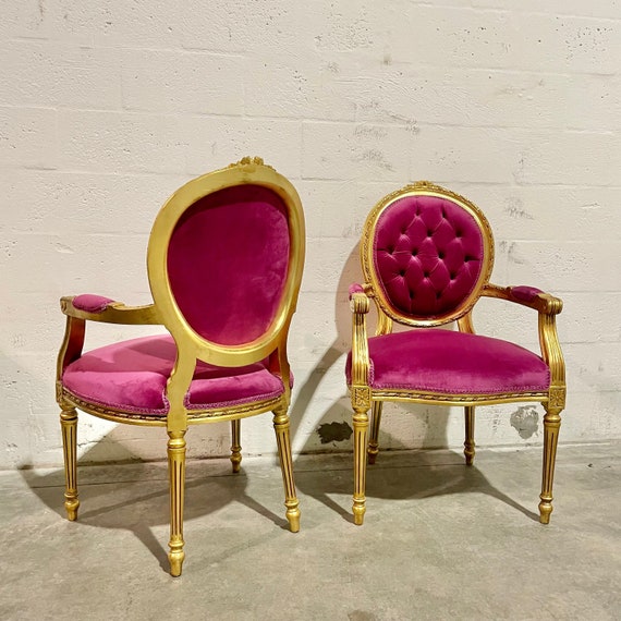 French Pink Chair Vintage Chair 2 Available French Chair Vintage