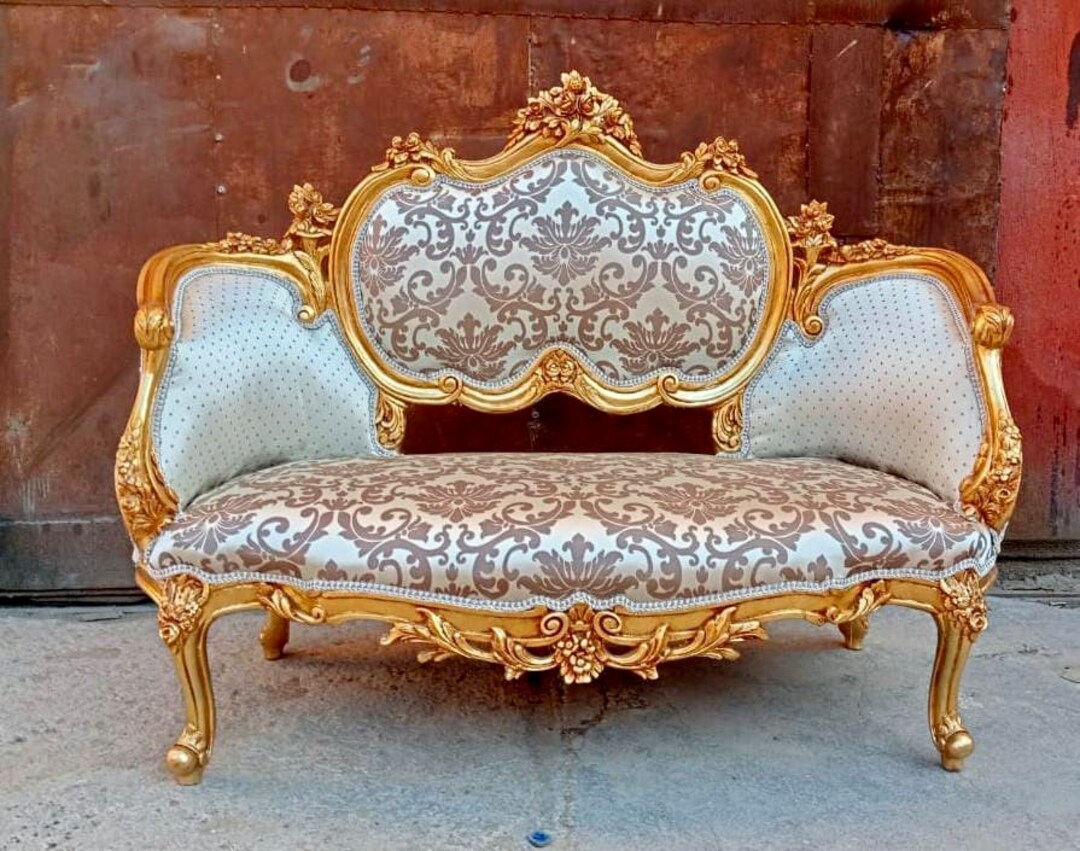 French Tufted Settee French Tufted Sofa Vintage Furniture Antique