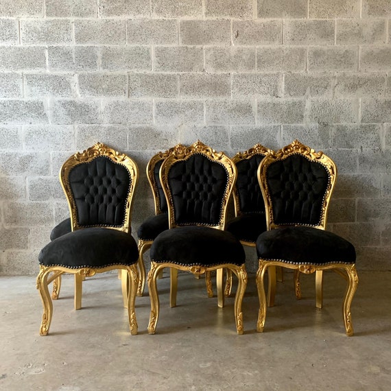 Black Vintage Chair French Chair Vintage Furniture Interior Etsy